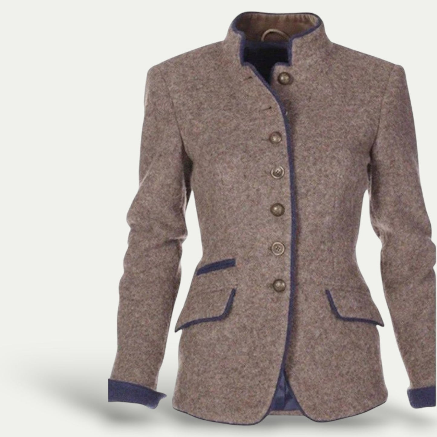 Chic Women's Short Blazer with Stand Collar for Effortless Style