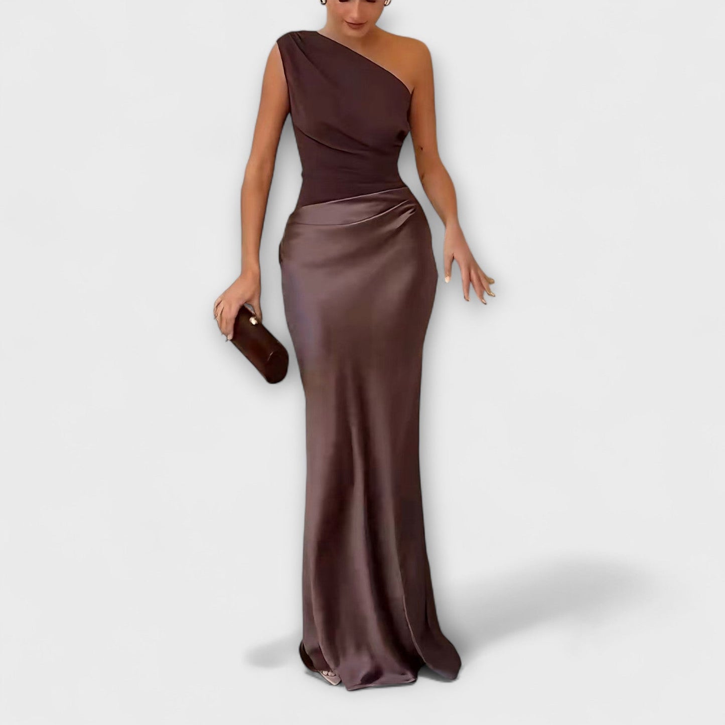 Chic One-Shoulder Pleated Prom Dress for Special Occasions