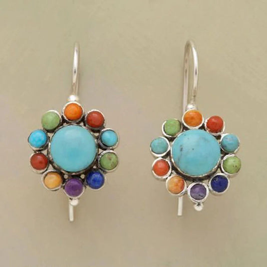 Colorful Turquoise Hoop Earrings for Any Event