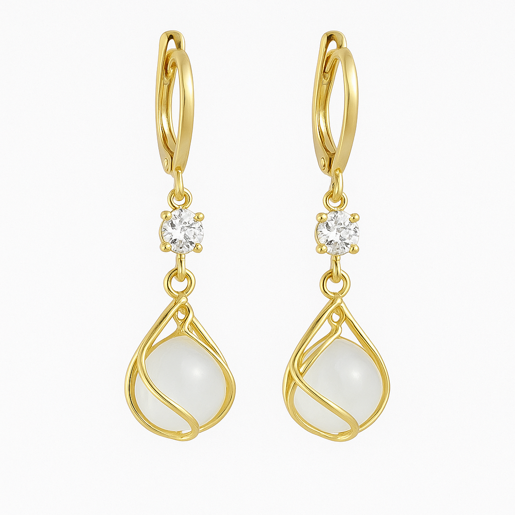 Chic Vintage Opal Drop Earrings for Stylish Events