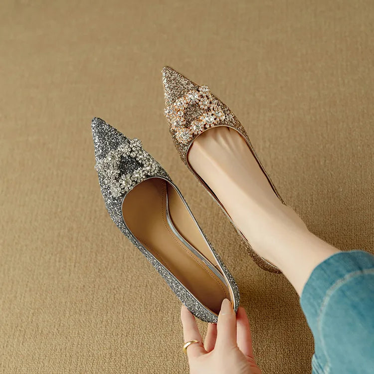 Gloria Glitter Heels for Evening Glam