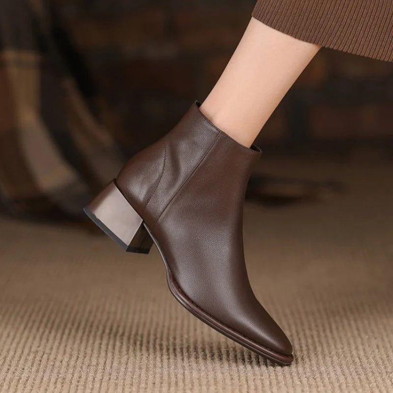 Chic Chunky Heel Ankle Boots for Stylish Outings