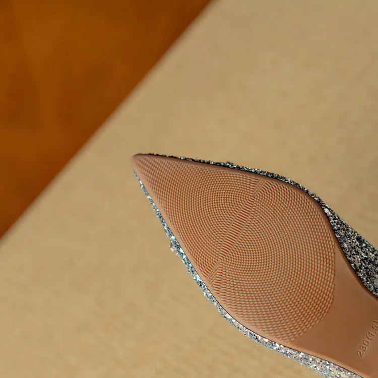 Gloria Glitter Heels for Evening Glam
