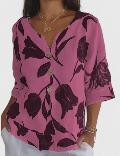 Isabel | Chic Floral Pattern Blouse for Special Occasions