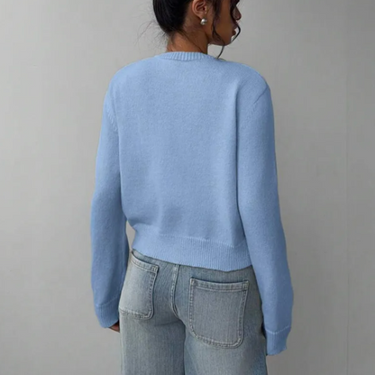 Chic Cropped Button Cardigan – Cozy Knit for Everyday Style