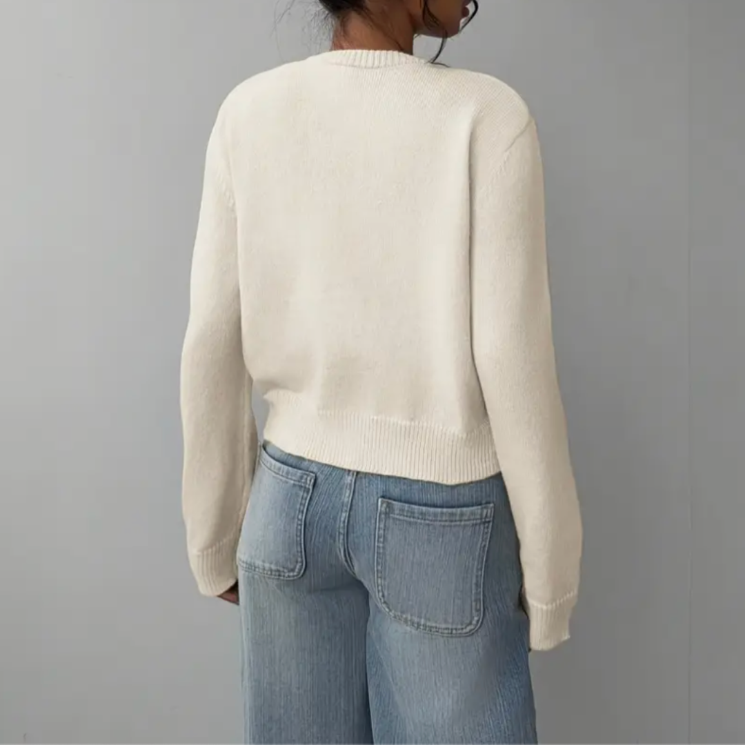 Chic Cropped Button Cardigan – Cozy Knit for Everyday Style