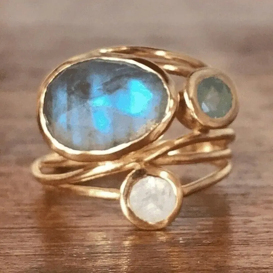 Captivating Blue Moonstone Statement Ring for Any Event