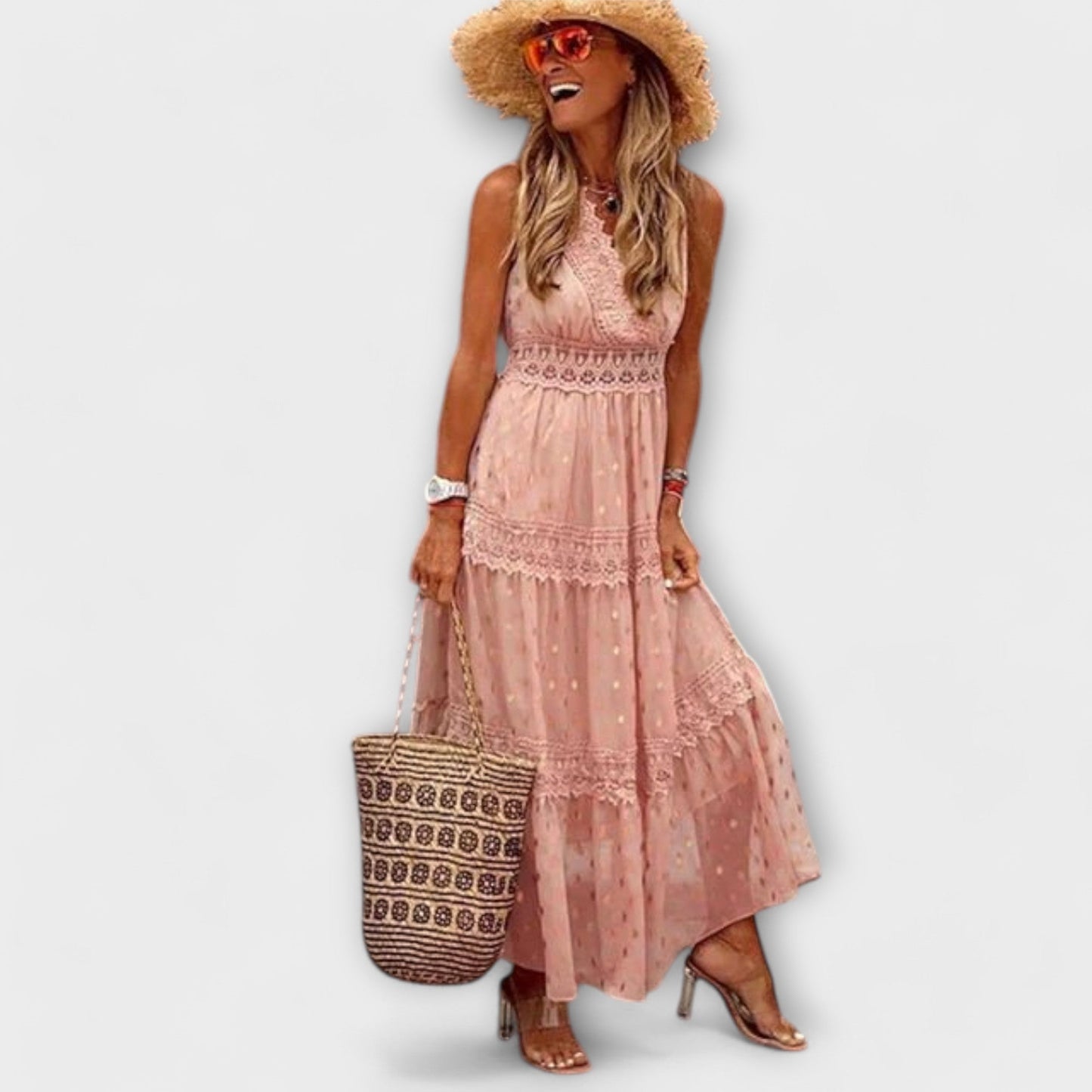 Boho Lace Maxi Dress for Festive Occasions