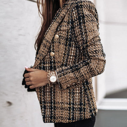 Hailey - Stylish Check Blazer for Office & Events